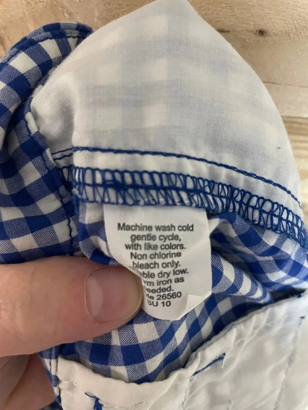 J. Crew size 2 Blue and White Gingham Mid-Rise Lightweight Chino Shorts
